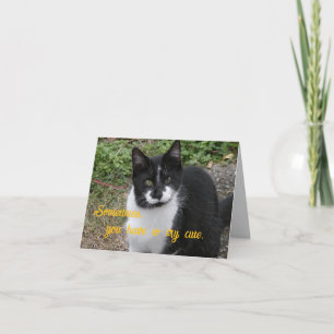 Sometimes, you have to try cute. thank you card