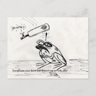 Sometimes your food just doesn't agree with you! postcard