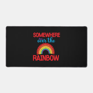 Somewhere Bent over The Rainbow Sticker  Desk Mat