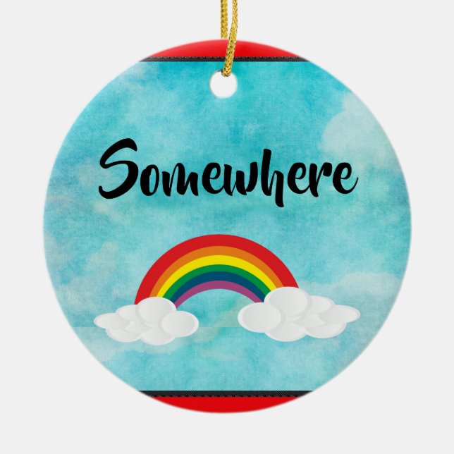 Somewhere Ceramic Ornament (Front)