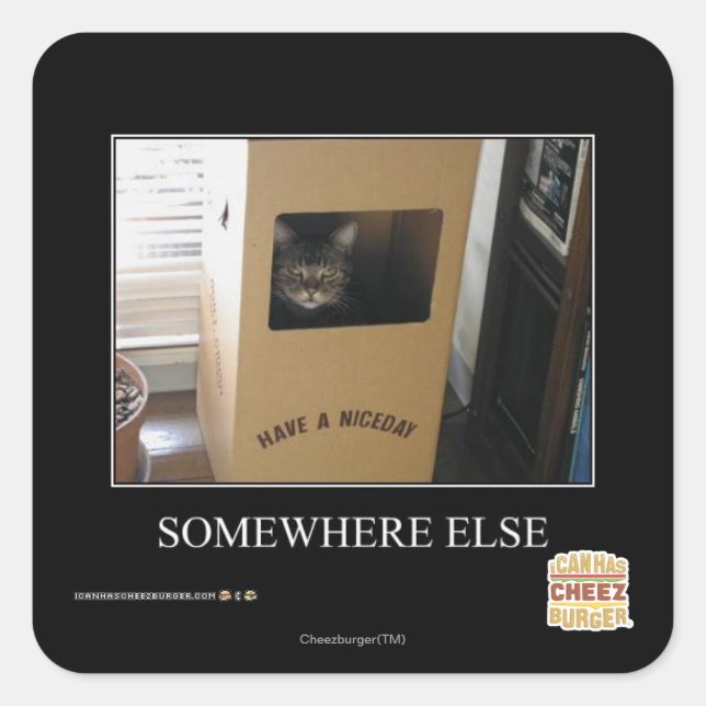 Somewhere Else Square Sticker (Front)