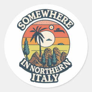 Somewhere In Northern Italy Classic Round Sticker