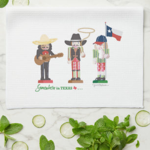 "Somewhere in Texas", Texas Nutcrackers Tea Towel
