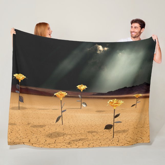 Somewhere No. 3 Fleece Blanket (In Situ)