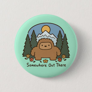 Somewhere Out There Kawaii Bigfoot Mountain 6 Cm Round Badge