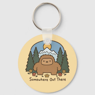 Somewhere Out There Kawaii Bigfoot Mountain Key Ring