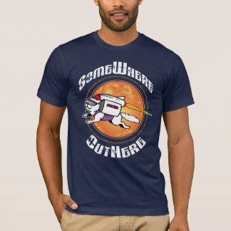 SomeWhere OutHere - T-Shirt with Flying Cat Design