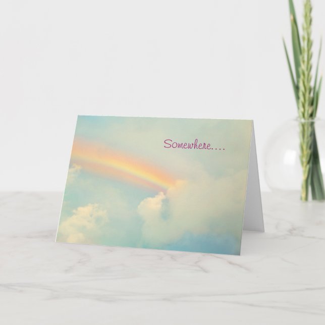 Somewhere over the rainbow card (Front)