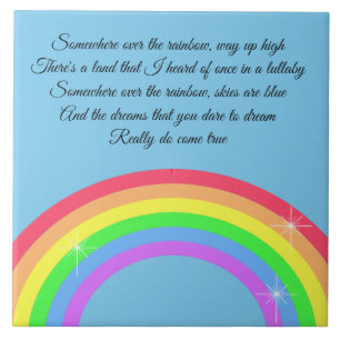 Somewhere Over The Rainbow Ceramic Tile