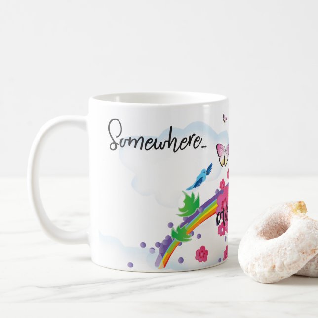 Somewhere over the Rainbow Coffee Mug (With Donut)