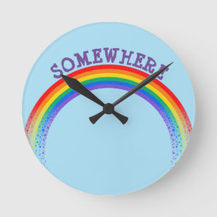 Somewhere over the Rainbow Round Clock
