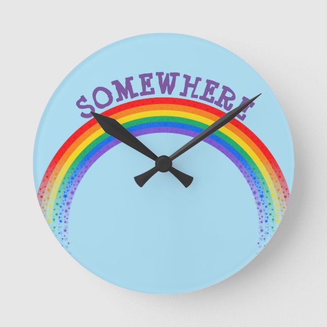 Somewhere over the Rainbow Round Clock (Front)