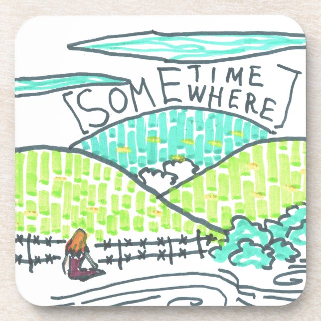 Somewhere / Sometime doodle Coaster (Front)