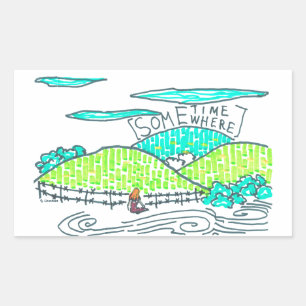 Somewhere / Sometime Rectangular Sticker