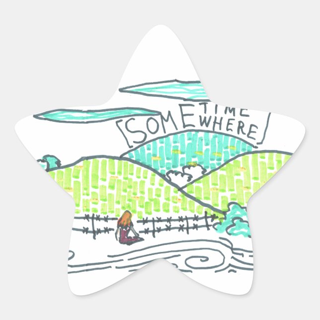 Somewhere / Sometime Star Sticker (Front)