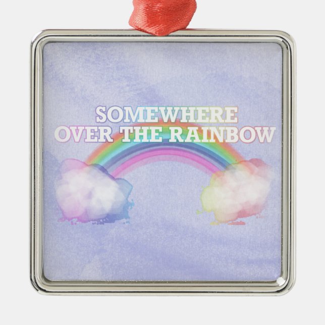 somewhere to over the rainbow metal tree decoration (Front)