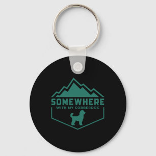 Somewhere With My Australian Cobberdog Outdoor Dog Key Ring