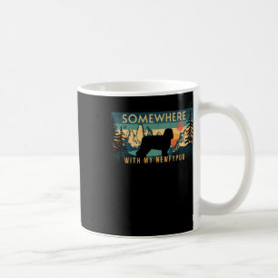 Somewhere With My Newfypoo Vintage Hiking Camping Coffee Mug
