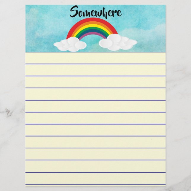 Somewhere Writing Paper (Front)