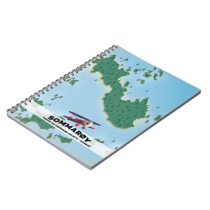 Sommarøy Norway travel poster map Notebook