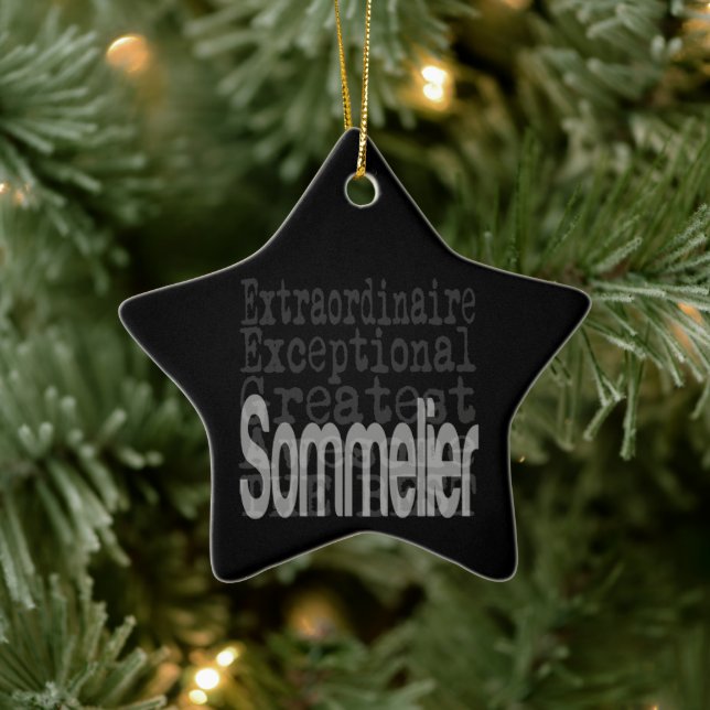 Sommelier Extraordinaire Ceramic Ornament (Tree)