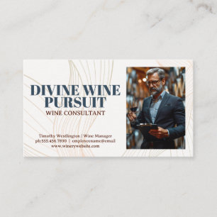 Sommelier Tasting Wines Business Card