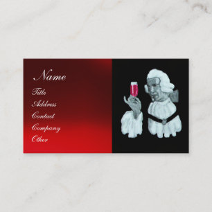 SOMMELIER WINE TASTING PARTY,RED WAX SEAL BUSINESS CARD