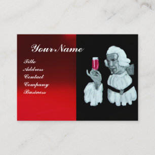 SOMMELIER WINE TASTING PARTY,RED WAX SEAL,Pearl Business Card