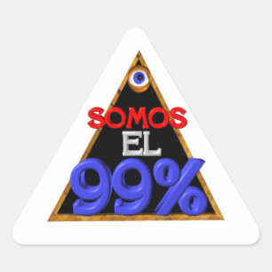 Somos el 99% Spanish We are 99 percent Triangle Sticker