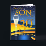 Son 30th Birthday Greeting Card  Special Son<br><div class="desc">A modern trendy card for Son's 30th Birthday</div>