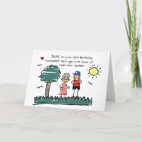 Son 60th Birthday Humourous Stick Figures