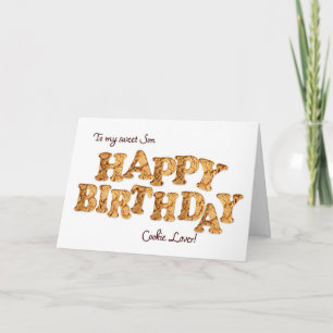 Son, a Birthday card for a cookie lover