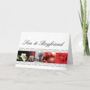 son and boyfriend Merry Christmas card