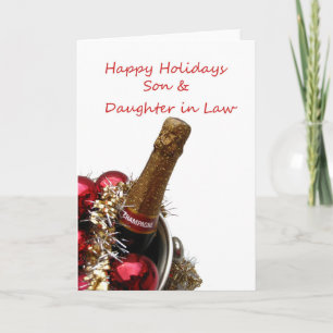 son and daughter in law Merry Christmas card