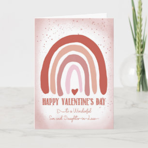 Son and Daughter in Law Valentine Hand Painted Card