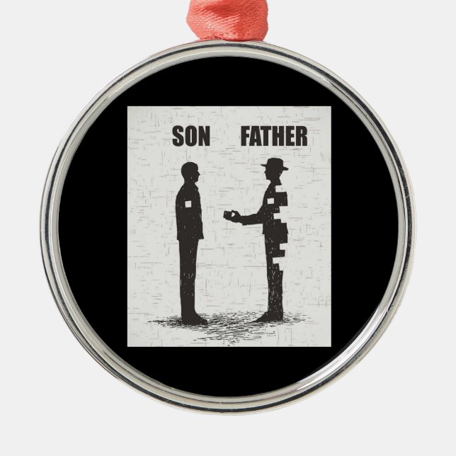Son And Father Metal Ornament (Front)