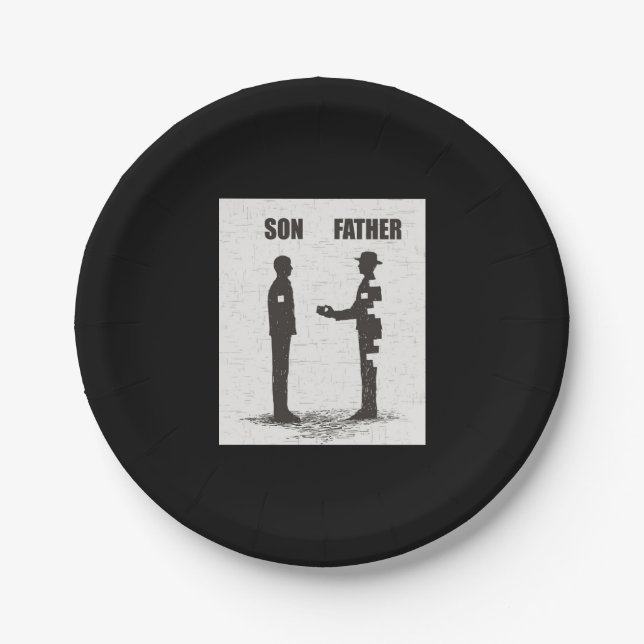 Son And Father Paper Plate (Front)