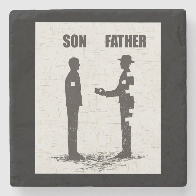Son And Father Stone Coaster (Front)