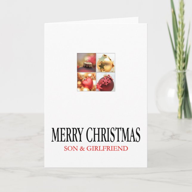 son and girlfriend Merry Christmas card (Front)