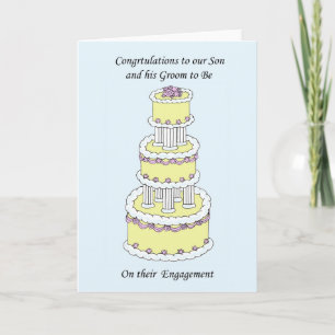 Son and Groom to Be, Engagement Congratulations. Card