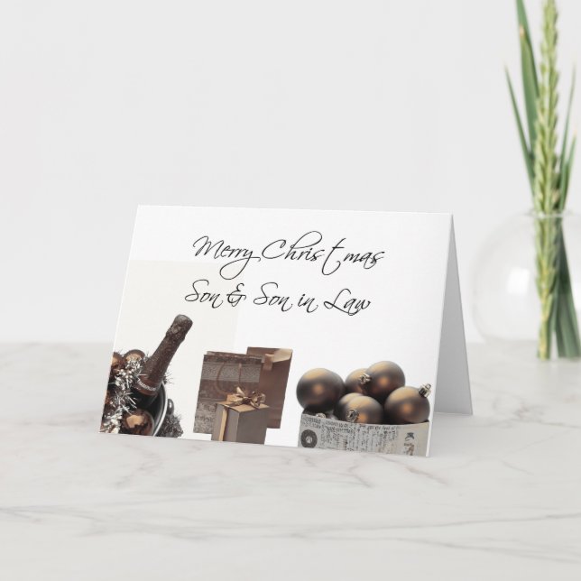 son and son-in-law  Merry Christmas card (Front)