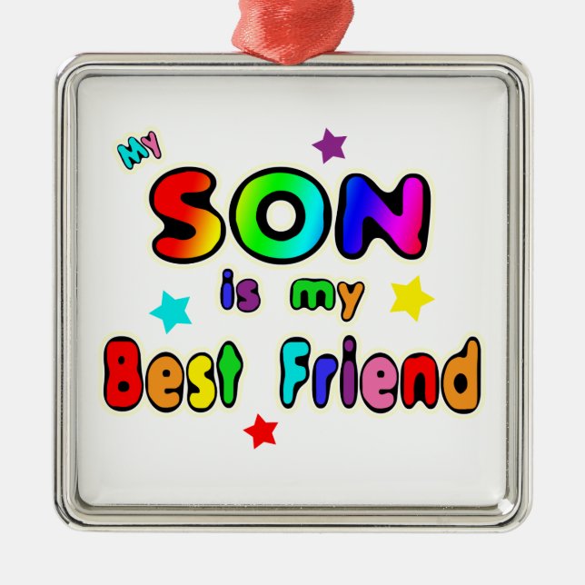 Son Best Friend Metal Tree Decoration (Front)