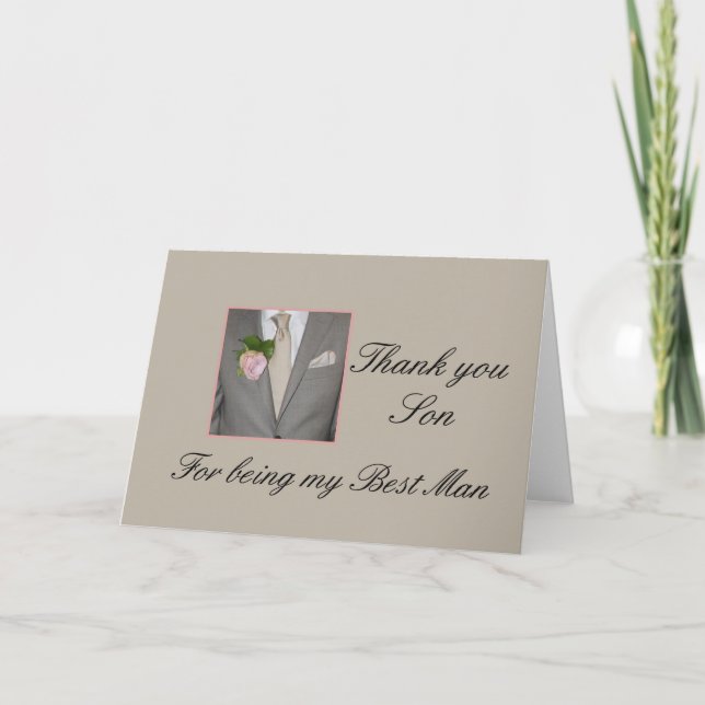 son    best man thank you card (Front)
