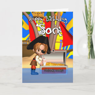 Son Birthday Card Pirate Treasure
