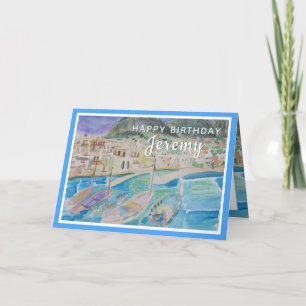 Son Birthday Personalize Name Sailboat Card