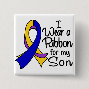 Son - Bladder Cancer Ribbon 15 Cm Square Badge