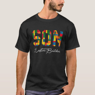 Son Brick Builder Blocks Master Builder Building T-Shirt