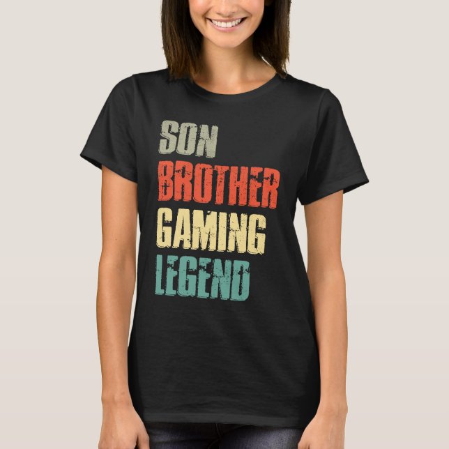 Son Brother Gamer Legend For Teenage Boys 2023 Gam T-Shirt (Front)