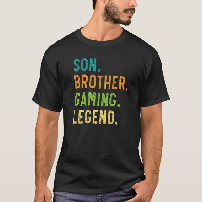 Son Brother Gaming Legend Best Bro Ever Brotherhoo T-Shirt (Front)