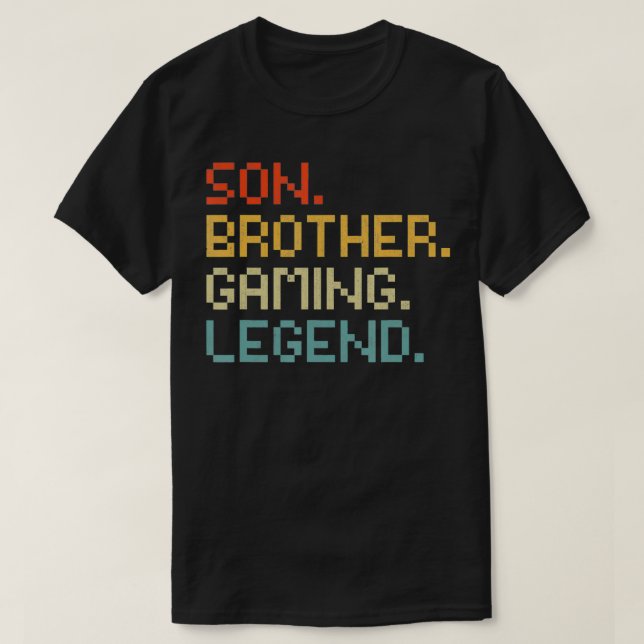 Son Brother Gaming Legend Video Game Gift For Kids T-Shirt (Design Front)